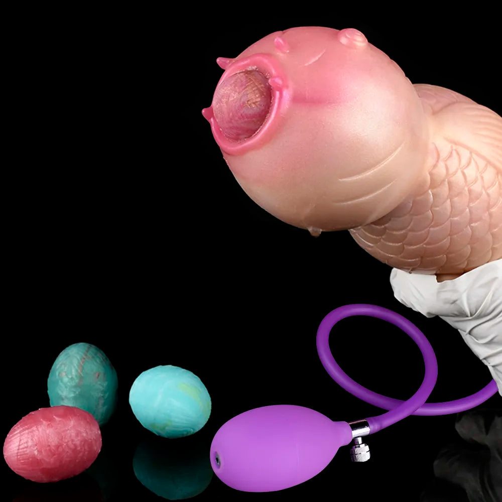Fantasy Fish Ovipositor Lay Eggs Dildos 8.7 Inches