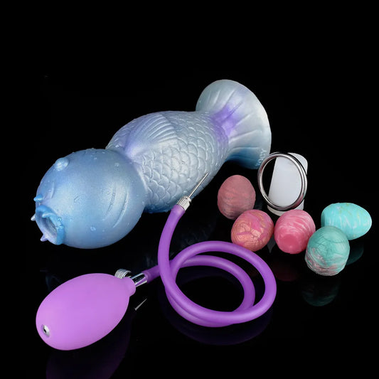 Fantasy Fish Ovipositor Lay Eggs Dildos 8.7 Inches