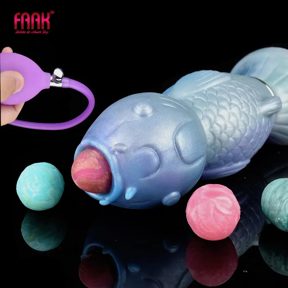 Fantasy Fish Ovipositor Lay Eggs Dildos 8.7 Inches