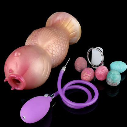 Fantasy Fish Ovipositor Lay Eggs Dildos 8.7 Inches