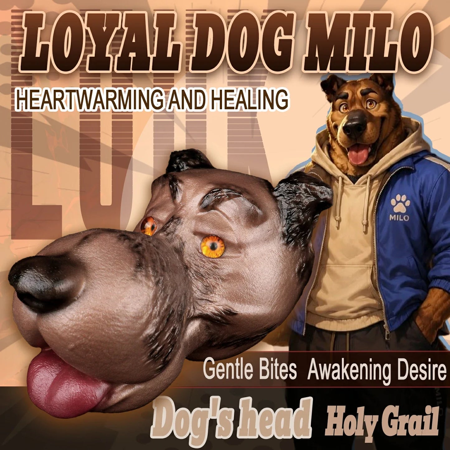 Fantasy Dog Head & Body Stroker Set