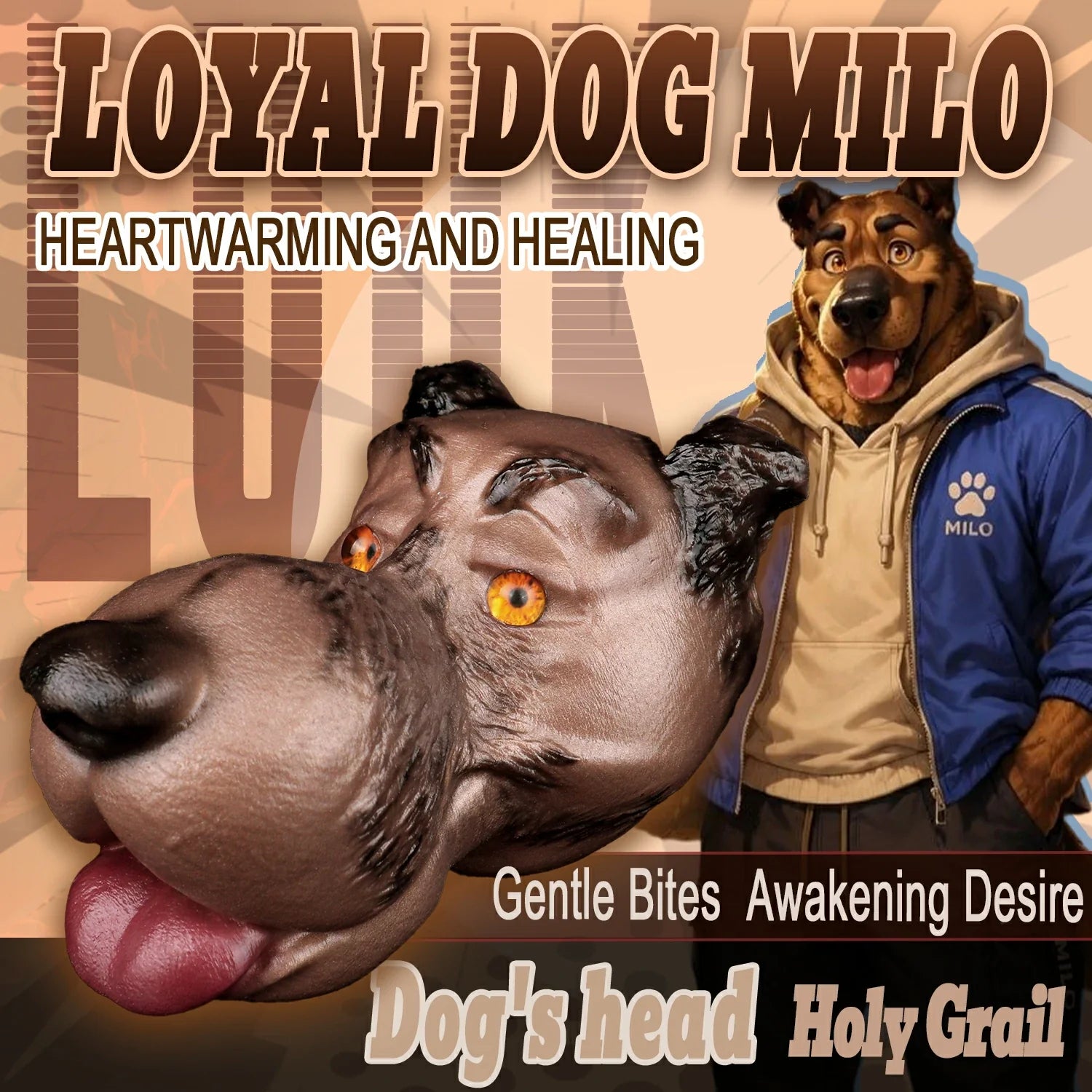Fantasy Dog Head & Body Stroker Set
