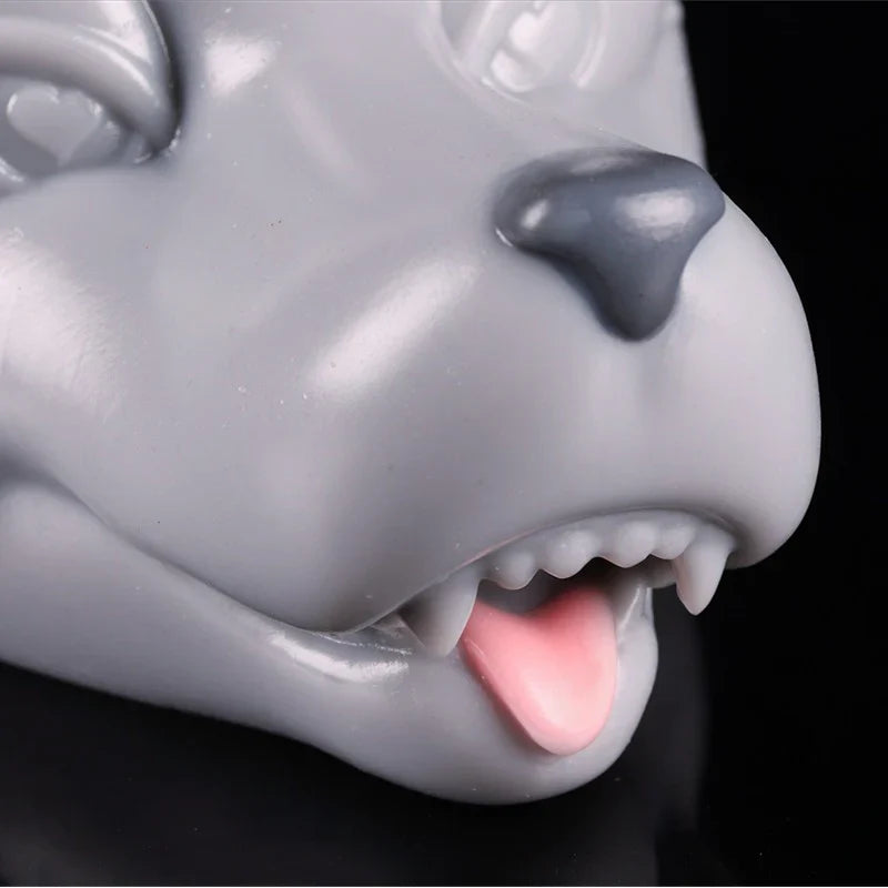 Fantasy Gray Wolf Head Realistic Stroker