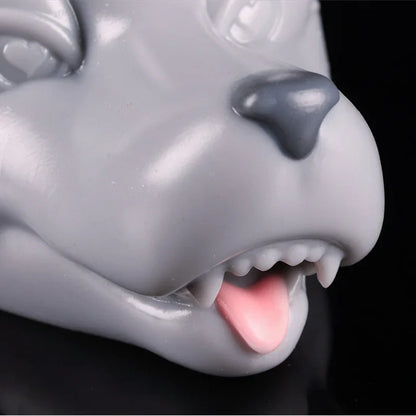 Fantasy Gray Wolf Head Realistic Stroker
