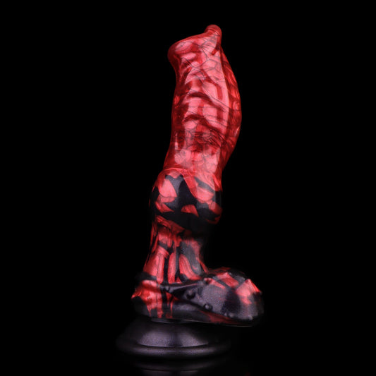 8.3in Horse Dick Dildo Red Giant Dog Dildo Anal Knot Dildo(Abner)