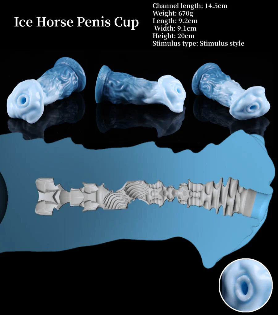 Icebergs Horse Dildo 7.8 Inches