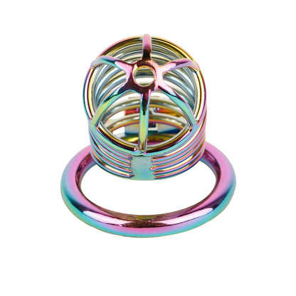 Electro-Pulse Flat Chastity Cage with Leather Belt