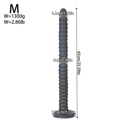 Spiral Penetrator Extra-Long Suction Dildo