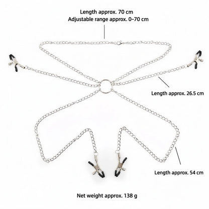 Nipple Clamps With Clit Clamp
