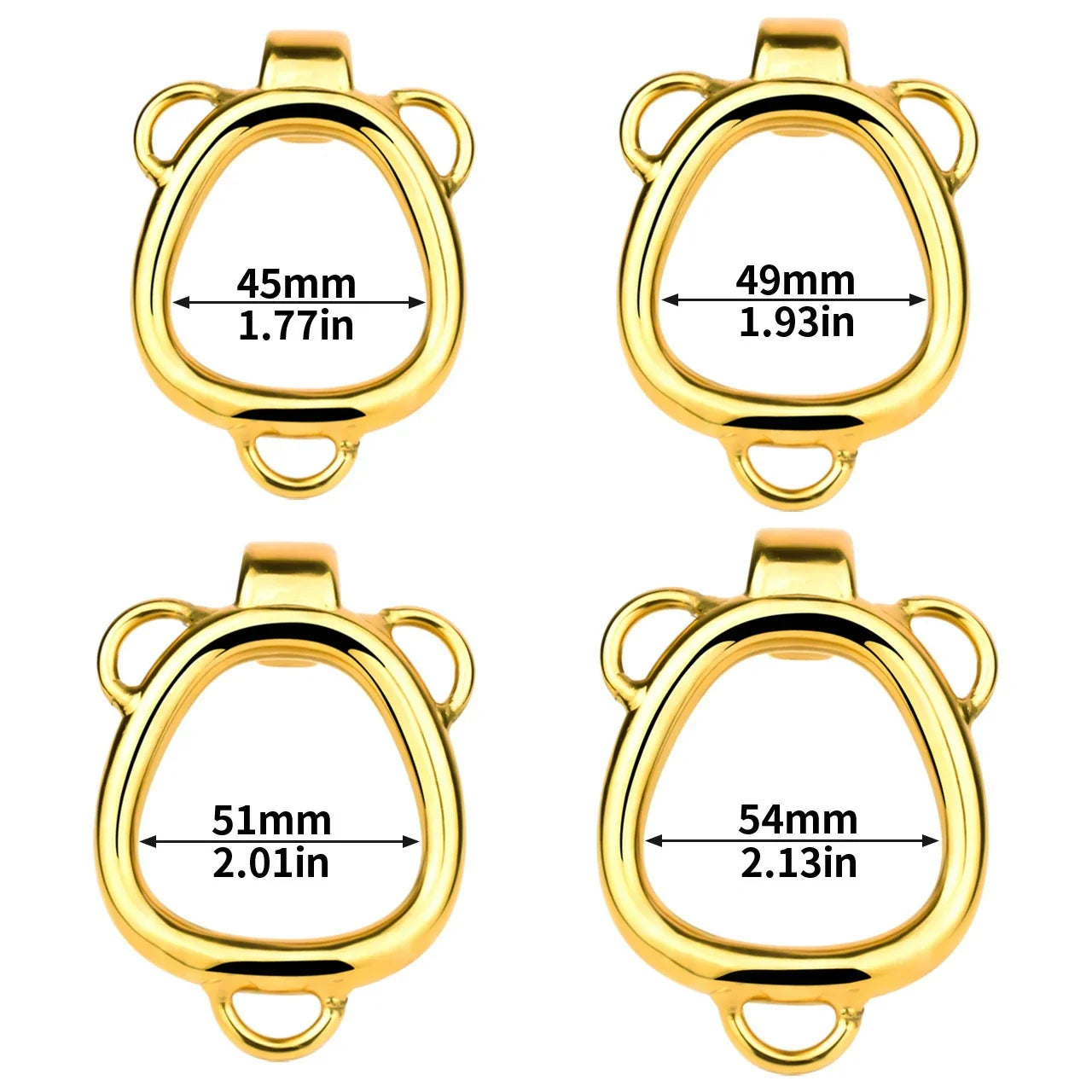 FRRK Metal Seashell Shape Chastity Lock (Optional Ring Sizes)
