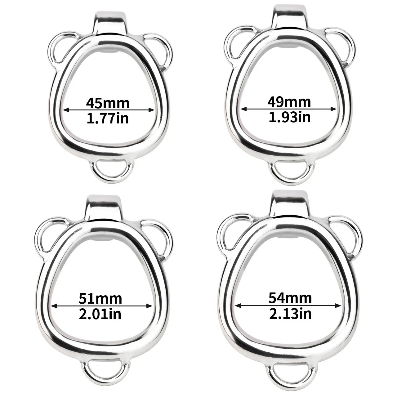 FRRK Metal Seashell Shape Chastity Lock (Optional Ring Sizes)