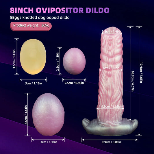 Ovipositor Add Nail Treasure Egg Laying Dildo 8 Inches