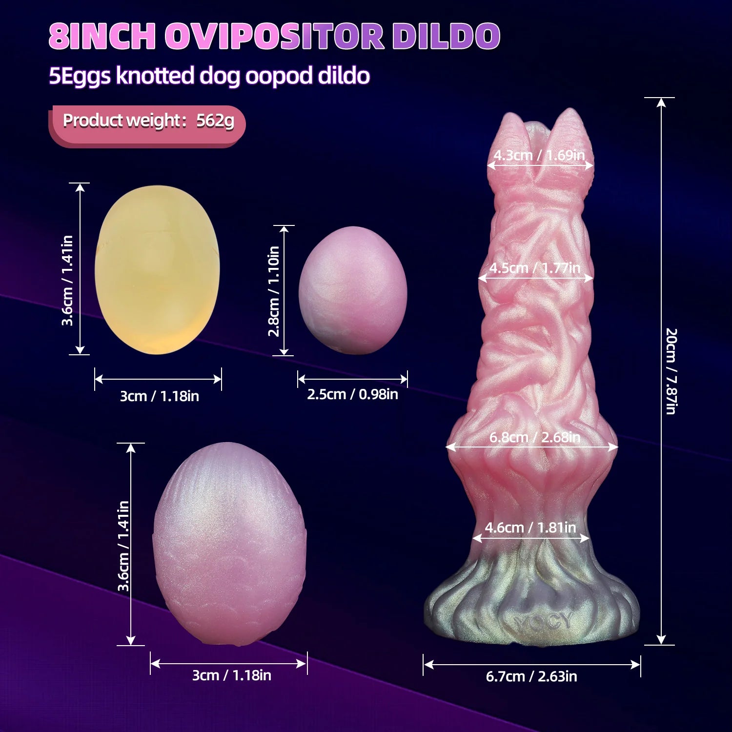 Pandora Ovipositor Dildo Anal Plug 8 Inches