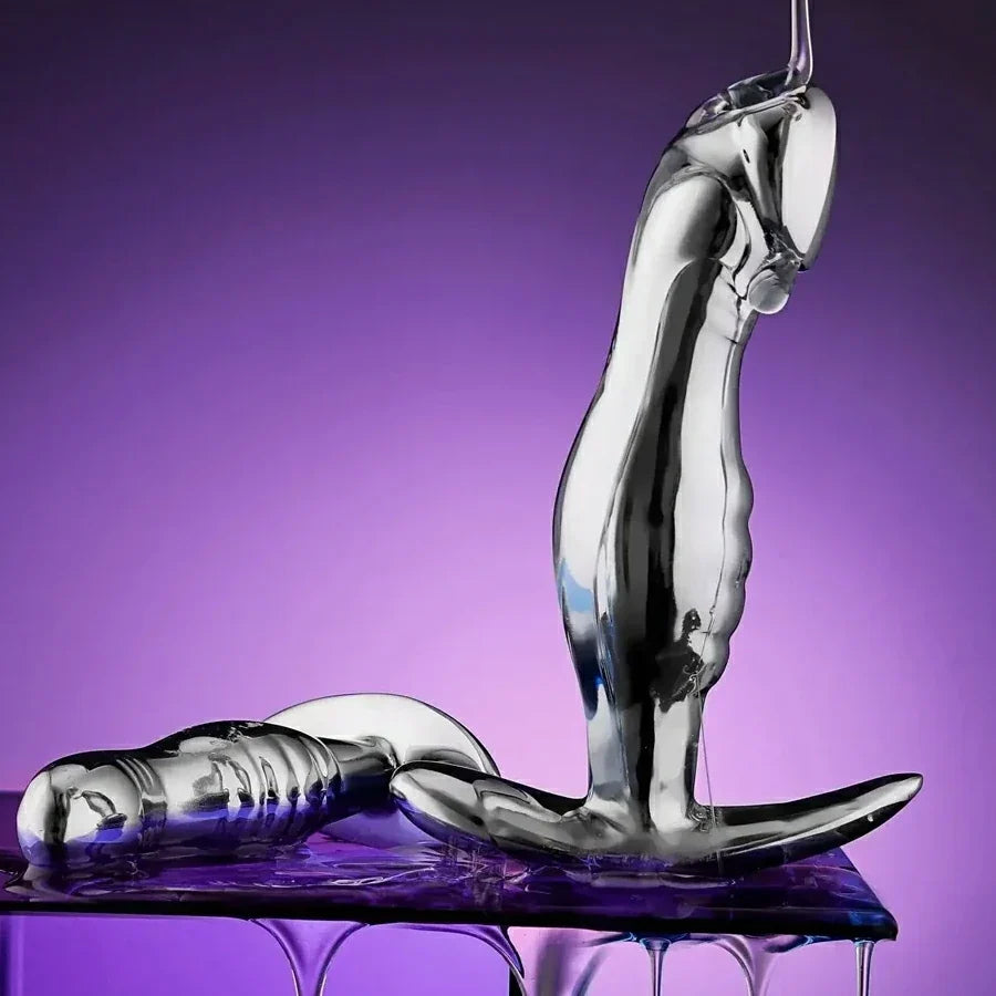 Penis-Shaped Metal Butt Plug – Gemstone Anchor Base