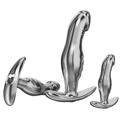 Penis-Shaped Metal Butt Plug – Gemstone Anchor Base