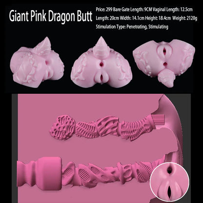 Pink Dragon Girl Booty Stroker – Dual Channel Pocket Pussy