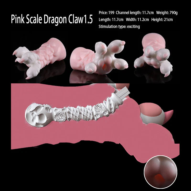 Pink Dragon Scales Claw Fantasy Stroker