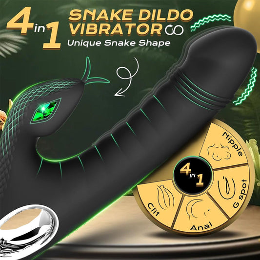 Snake-Shaped Rabbit G-Spot Vibrator
