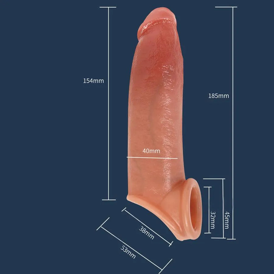 Realistic Silicone Cock Extender Sleeve
