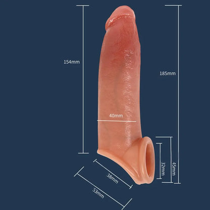 Realistic Silicone Cock Extender Sleeve