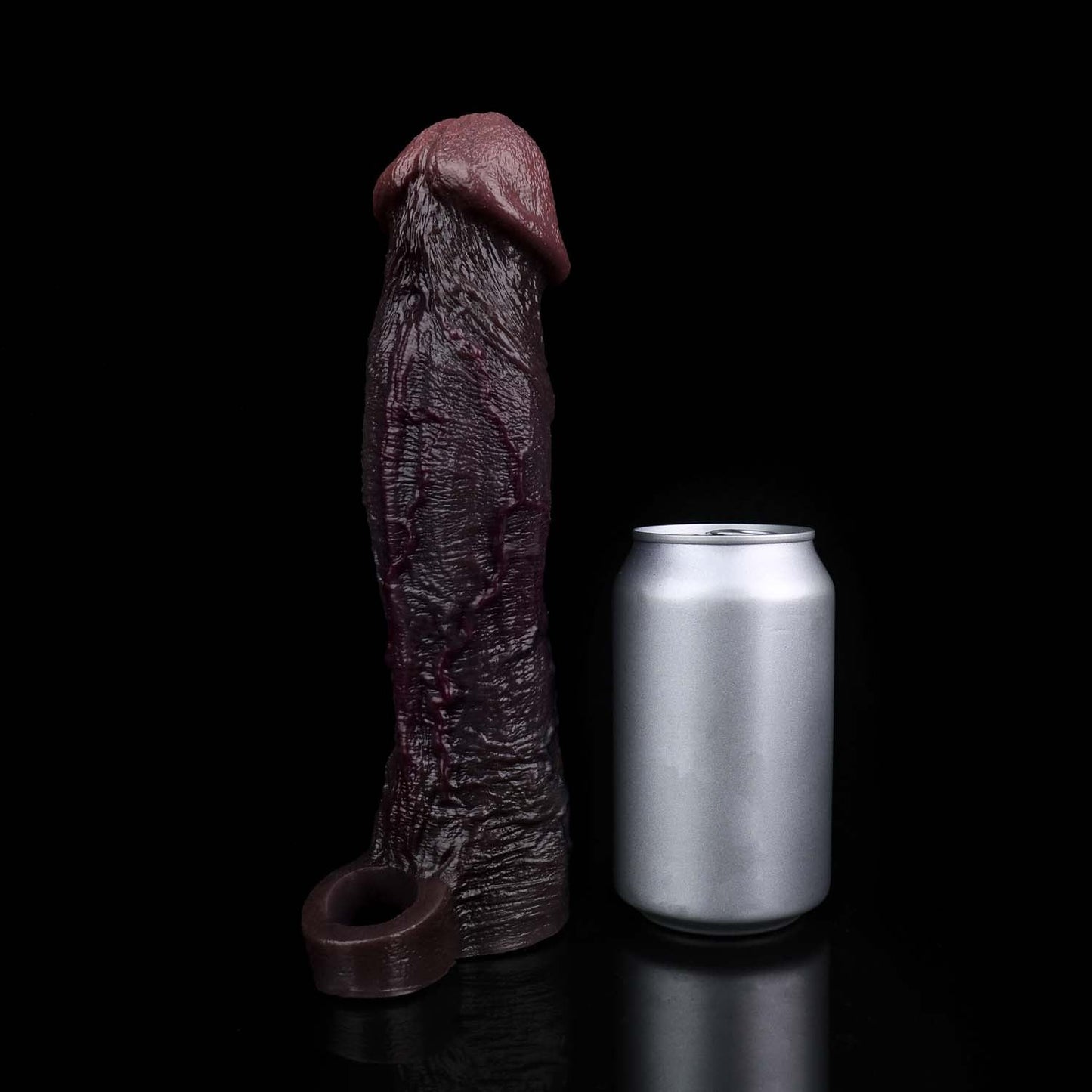 Realistic Black Vibrating Penis Sleeve
