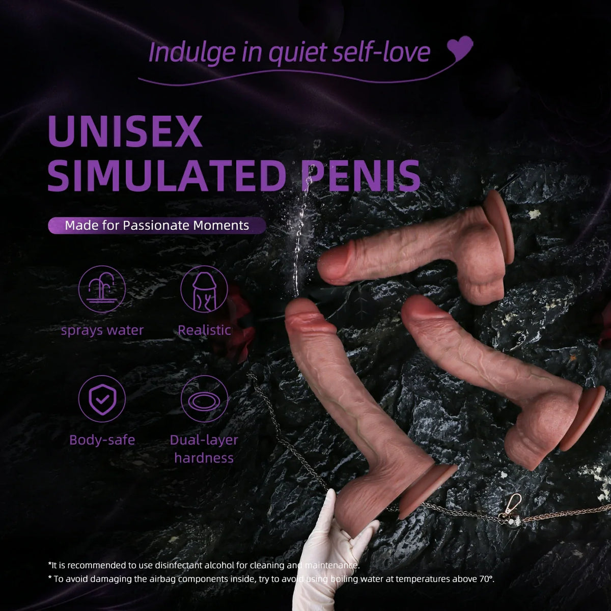 Realistic Penis Dildo with Balls & Spraying Function