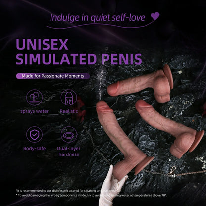 Realistic Penis Dildo with Balls & Spraying Function