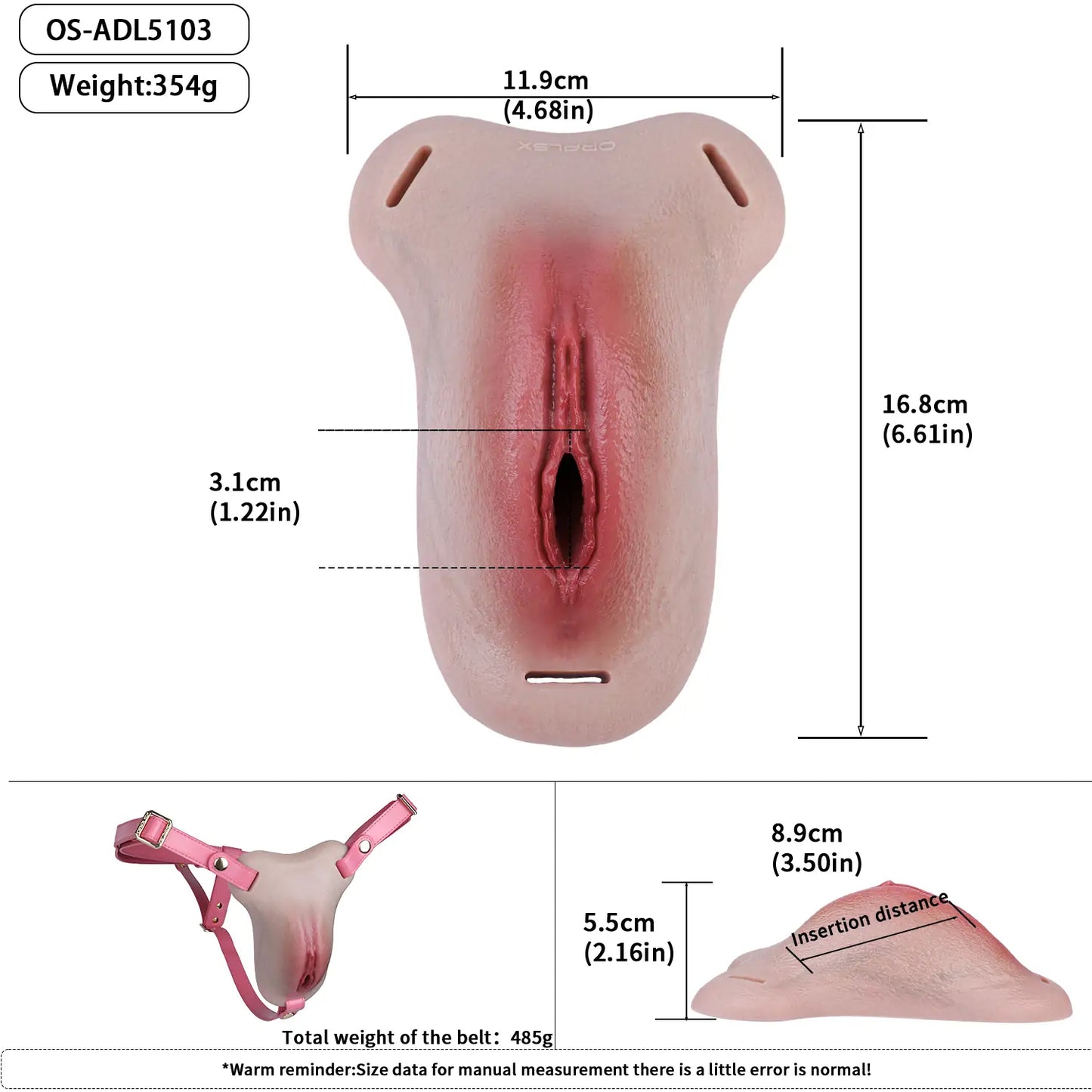 Realistic Wearable Silicone Vagina - Trans Sex Toy