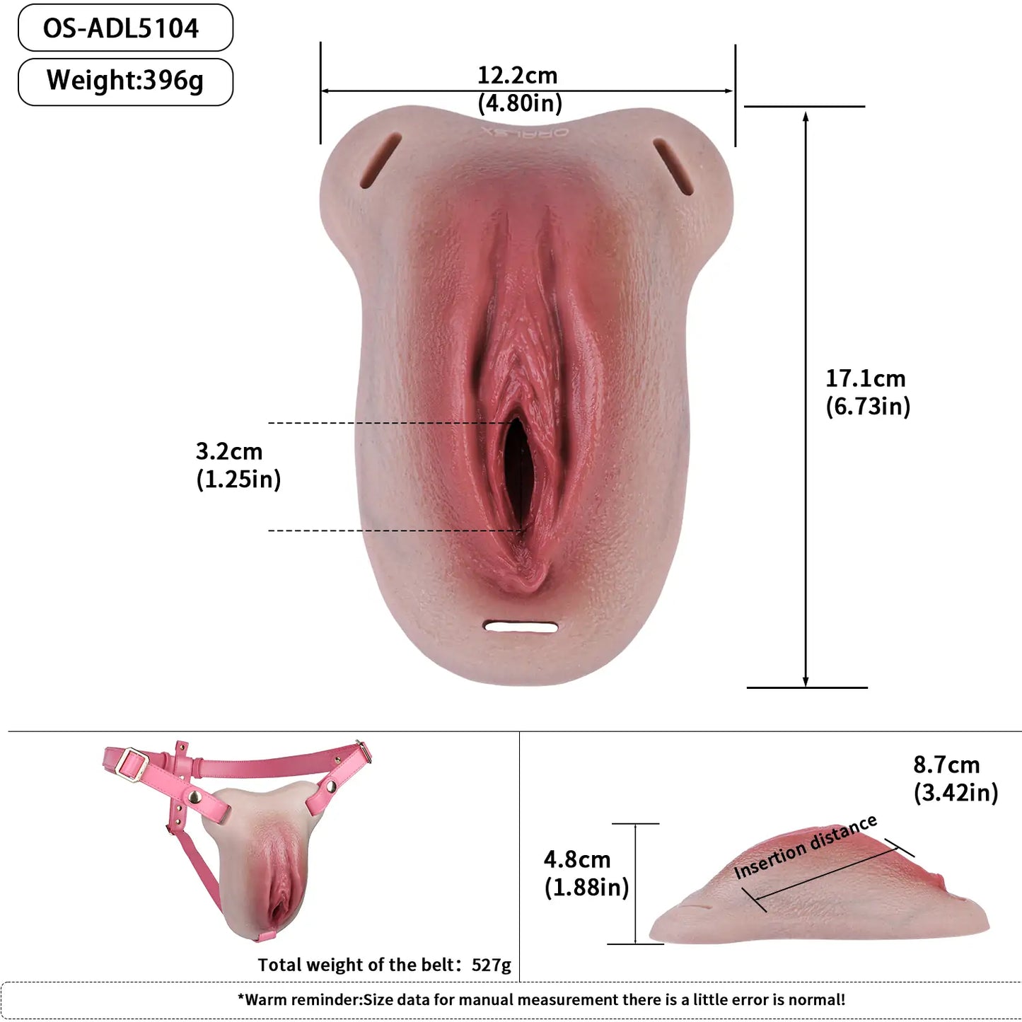 Realistic Wearable Silicone Vagina - Trans Sex Toy