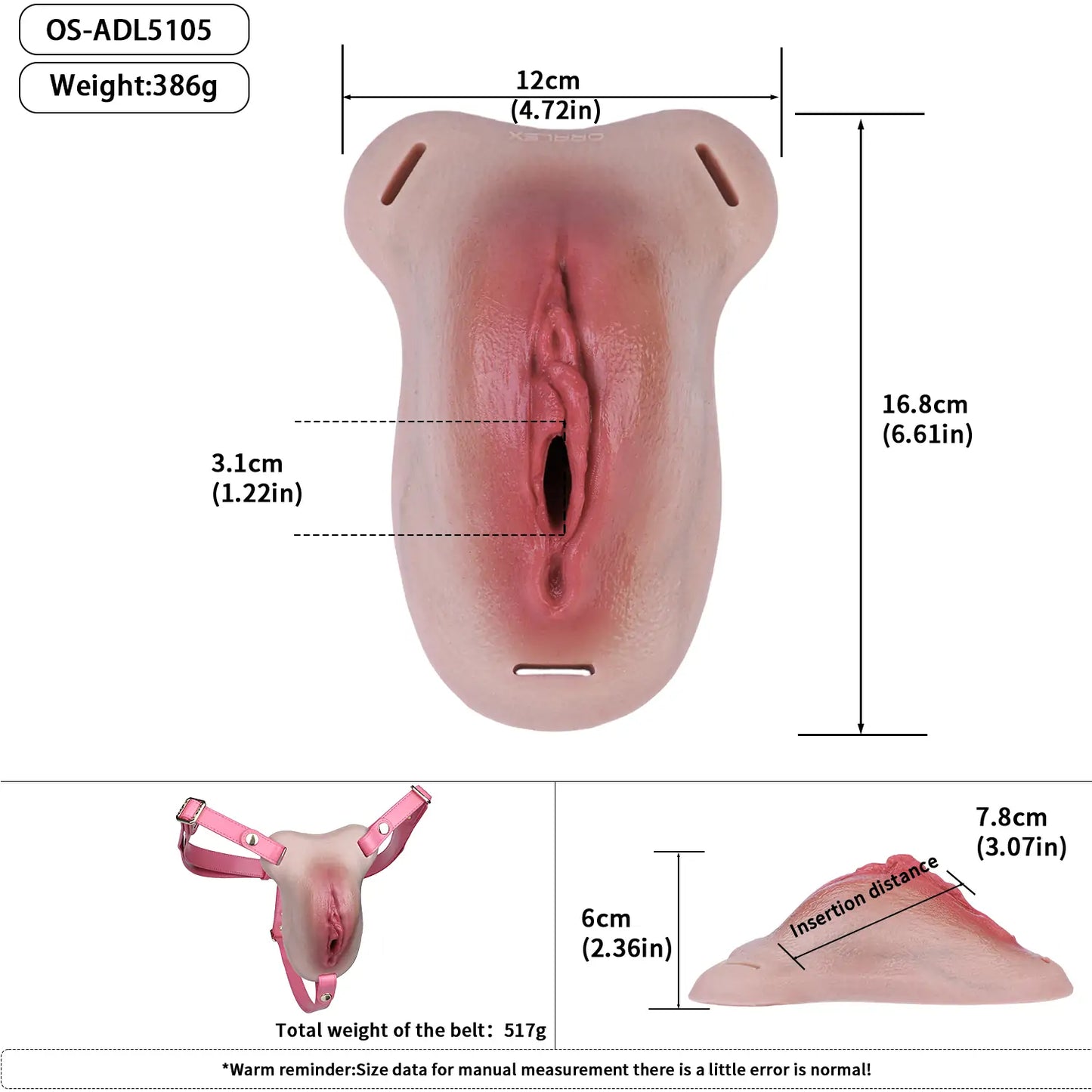 Realistic Wearable Silicone Vagina - Trans Sex Toy