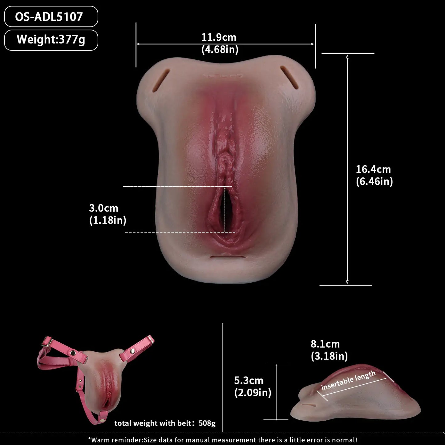 Realistic Wearable Silicone Vagina - Trans Sex Toy