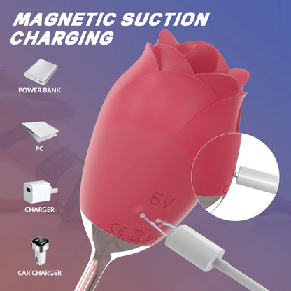 Rose King Tongue Stick Vibrator