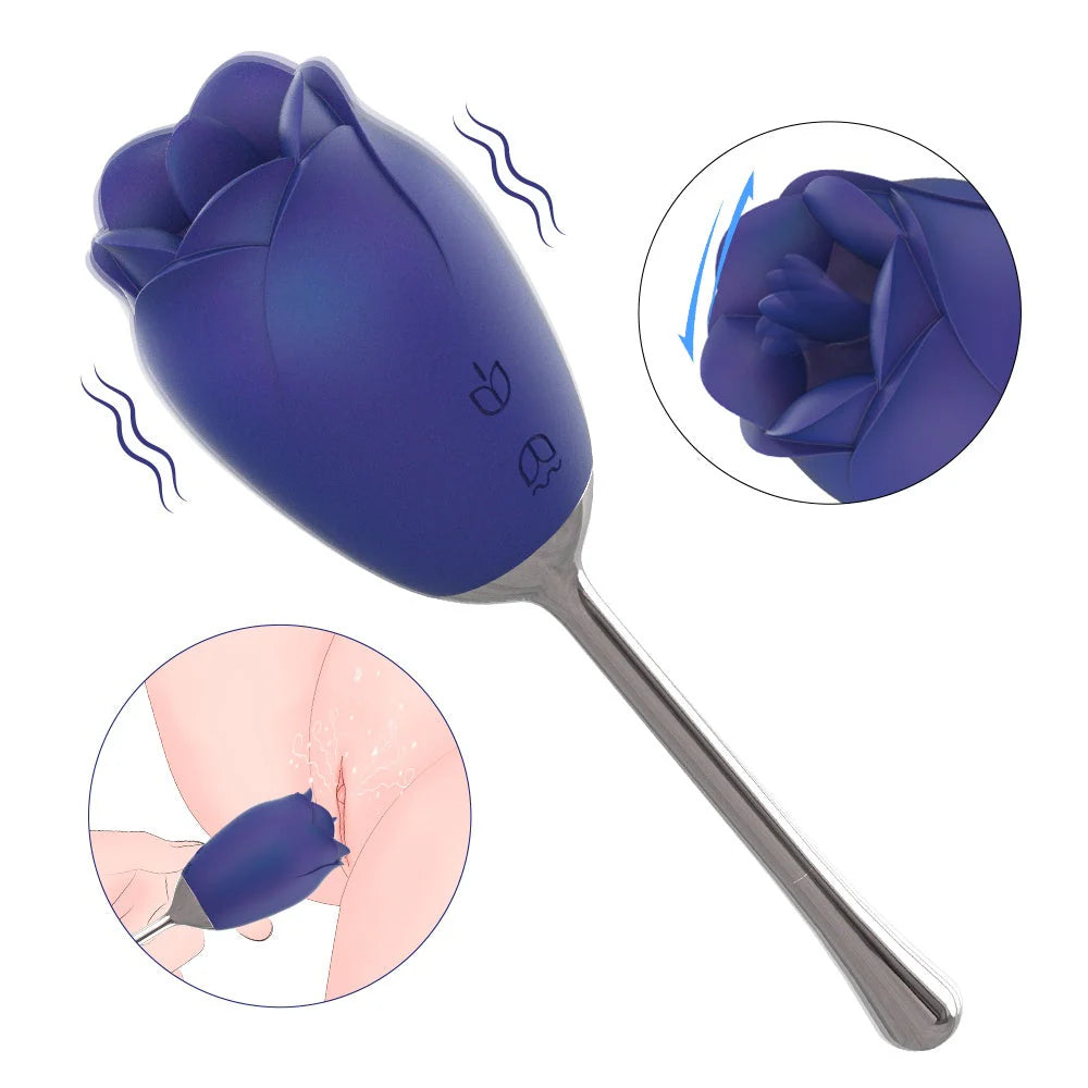 Rose King Tongue Stick Vibrator