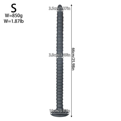 Spiral Penetrator Extra-Long Suction Dildo