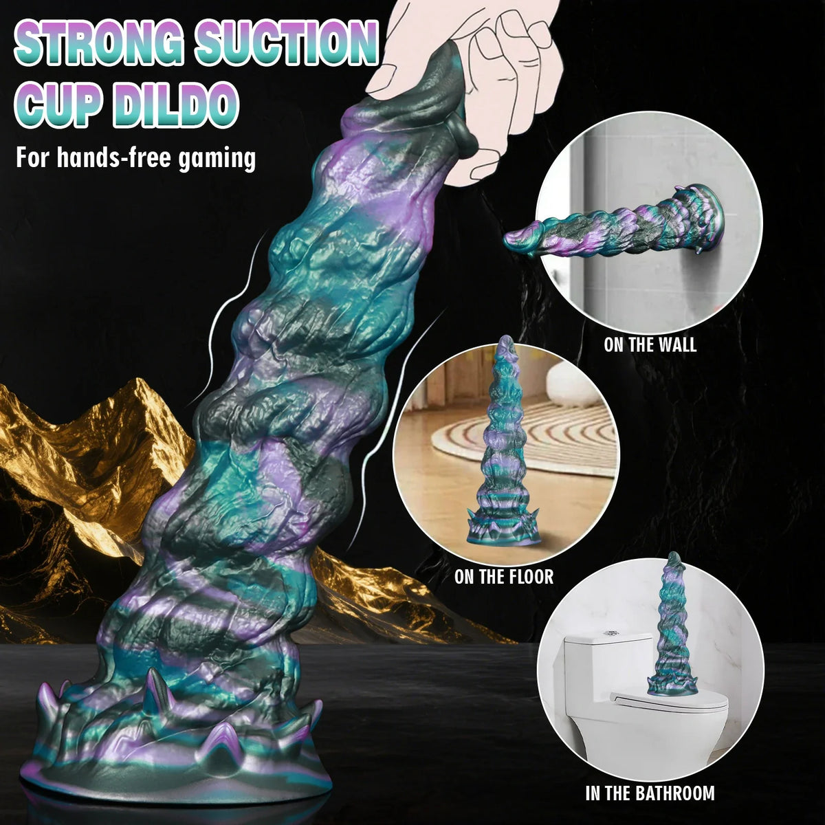 Spiral Pagoda – Textured Fantasy Dildo in S–XXL Sizes