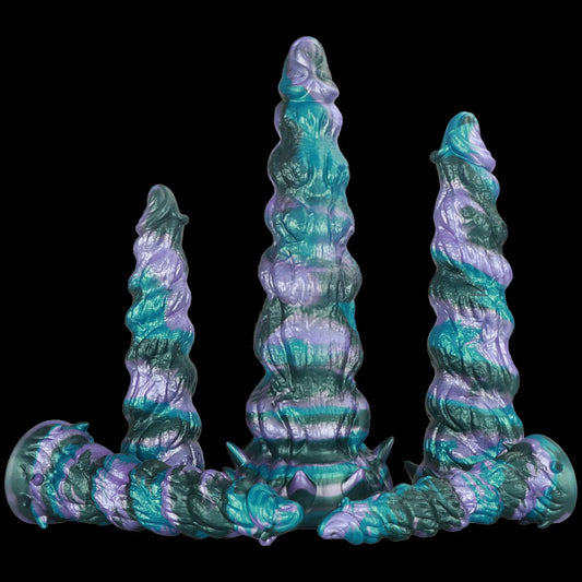 Spiral Pagoda – Textured Fantasy Dildo in S–XXL Sizes