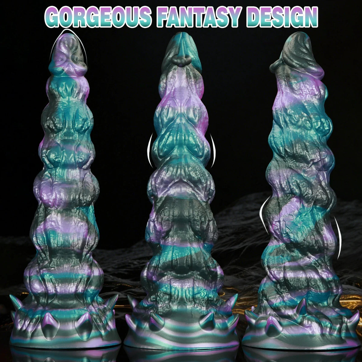 Spiral Pagoda – Textured Fantasy Dildo in S–XXL Sizes