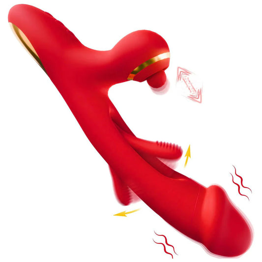 Thrusting Dildo Flapping Tapping Vibrator