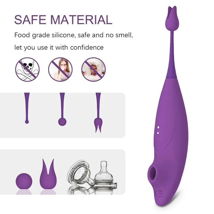 Tip Vibrator Dual Stimulation With Clit Sucking