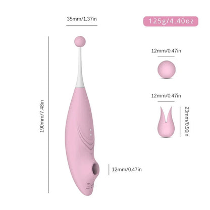 Tip Vibrator Dual Stimulation With Clit Sucking