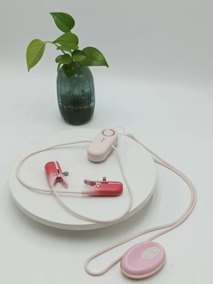 Vibrating Nipple Clamps – Remote Control Breast Stimulator