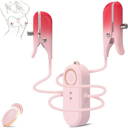 Vibrating Nipple Clamps – Remote Control Breast Stimulator