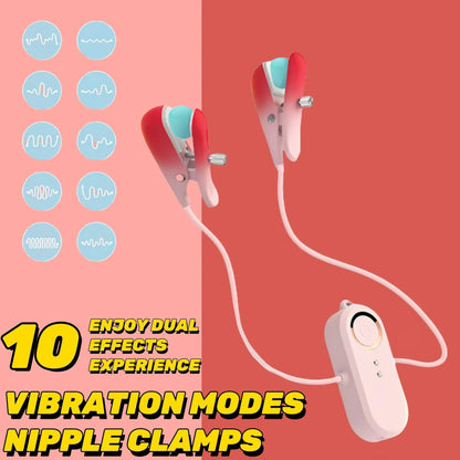 Vibrating Nipple Clamps – Remote Control Breast Stimulator