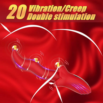 Wave Motion Tongue Vibrator Wand – Smart Display Multi-Mode Vibrator