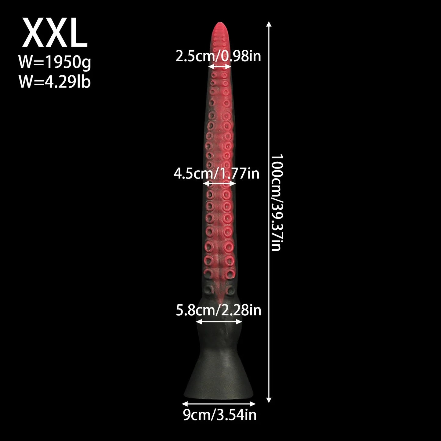 Deep Realm  Extra-Long Spiral Suction Dildo