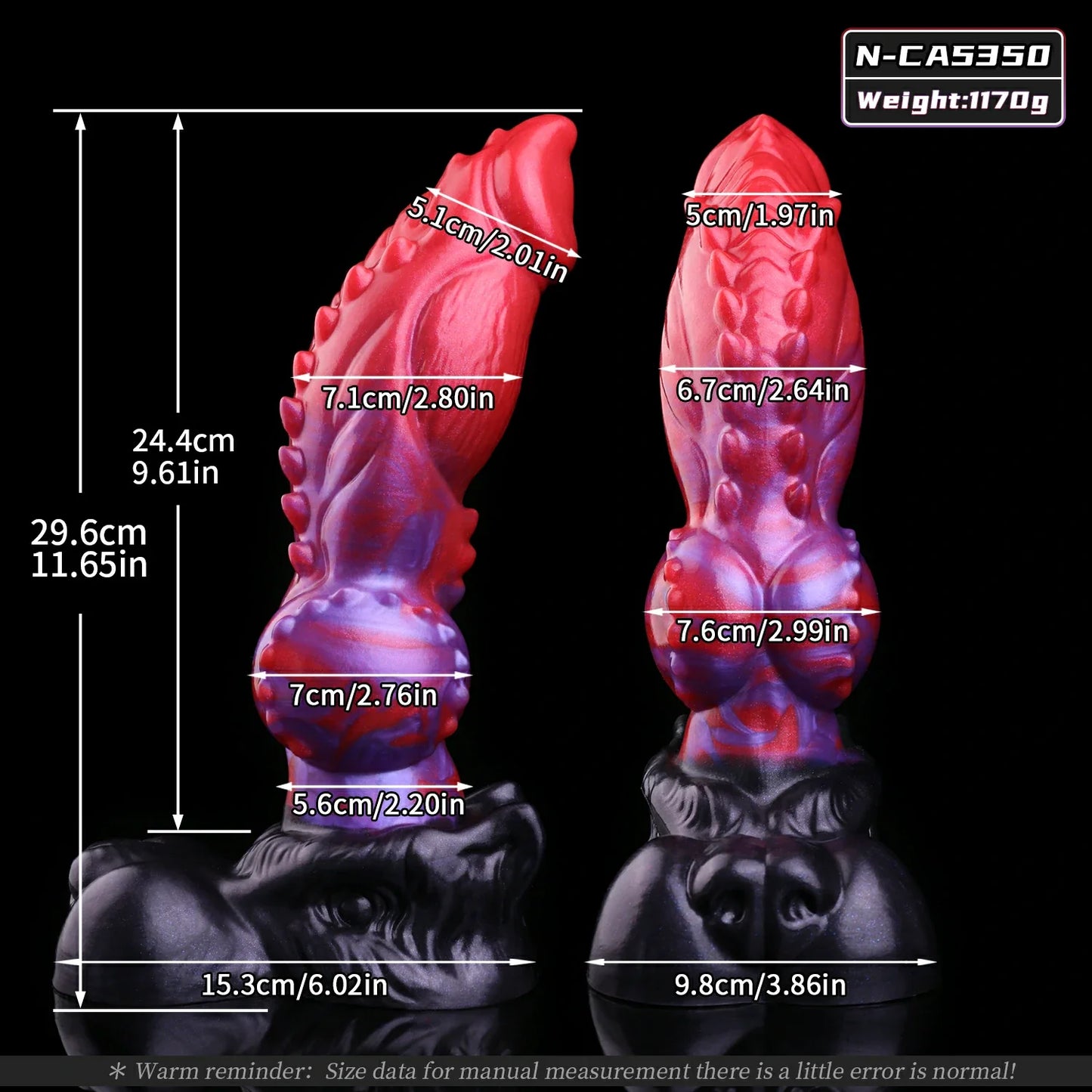 Crimson Abyss Canine Fantasy Knot Dildo with Testicles