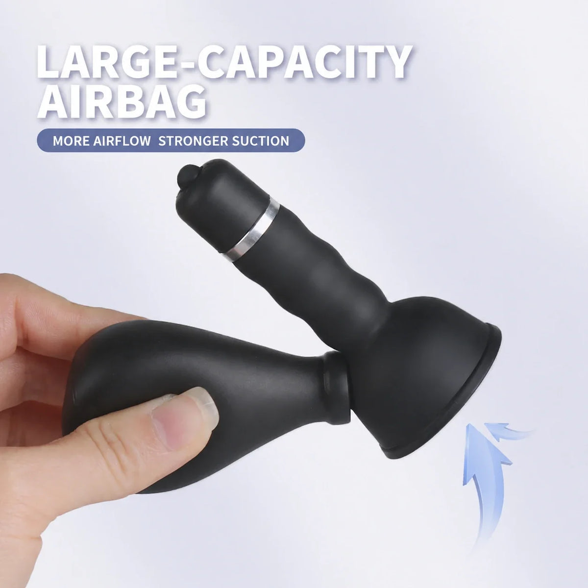 Air Pump Nipple Suction Vibrator with 7-Finger Stimulating Tips
