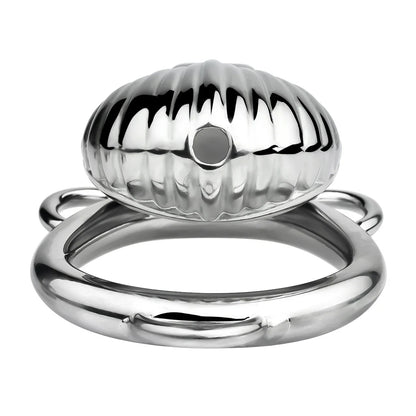 FRRK Metal Seashell Shape Chastity Lock (Optional Ring Sizes)