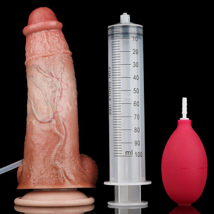 Squirting Realistic Dildo with Ejaculation System & Suction Base