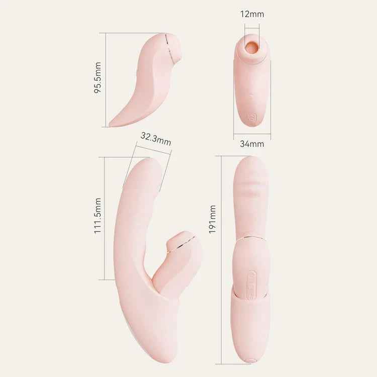 Sucking Push Blasting Heating Vibrator